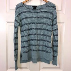 Calvin Klein Blue Striped Long Sleeve Sweater